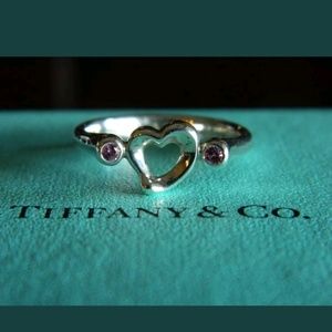 Tiffany & Co Elsa Peretti mini open heart ring!
